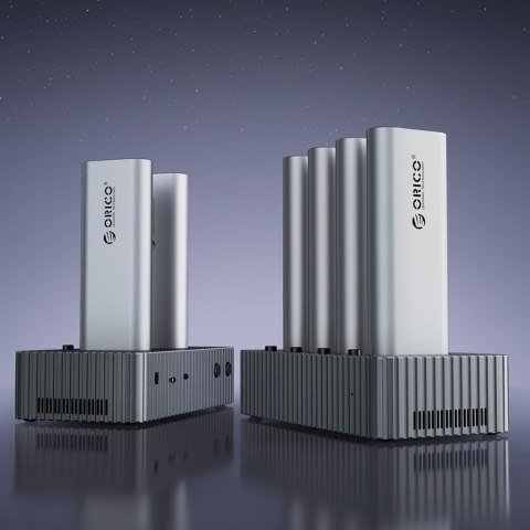 Stacja dokująca IT48N-C z funkcją klonowania na 4 dyski M.2 NVME - szara Stacja dokująca IT48N-C z funkcją klonowania na 4 dyski M.2 NVME - szara