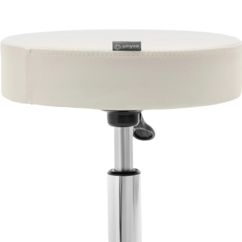 Taboret stołek hoker kosmetyczny na kółkach do 150 kg WORCESTER - beżowy Taboret stołek hoker kosmetyczny na kółkach do 150 kg WORCESTER - beżowy