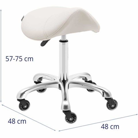 Taboret stołek hoker kosmetyczny siodłowy na kółkach York do 150 kg beżowy Taboret stołek hoker kosmetyczny siodłowy na kółkach York do 150 kg beżowy