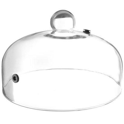 Kopułka szklana szeroka do wędzenia potraw na talerzu z otworem śr. 260 mm - Hendi 199664 Kopułka szklana szeroka do wędzenia potraw na talerzu z otworem śr. 260 mm - Hendi 199664