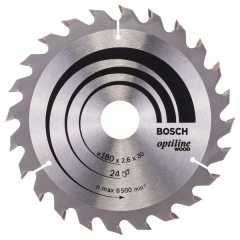 PIŁA TARCZOWA-H OPTILINE WOOD 180*2,6*30/20Z24 BOSCH PIŁA TARCZOWA-H OPTILINE WOOD 180*2,6*30/20Z24 BOSCH