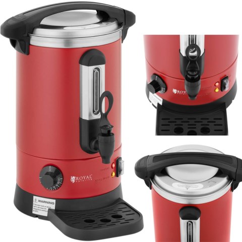 Warnik podgrzewacz do wody z podwójnymi ściankami i ociekaczem 6.1 L 1500 W czerwony Warnik podgrzewacz do wody z podwójnymi ściankami i ociekaczem 6.1 L 1500 W czerwony