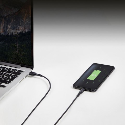 Kabel przewód USB-A - Micro-USB 2m - czarny Kabel przewód USB-A - Micro-USB 2m - czarny