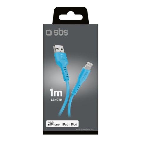 Kabel przewód USB-A - iPhone Lightning - niebieski Kabel przewód USB-A - iPhone Lightning - niebieski