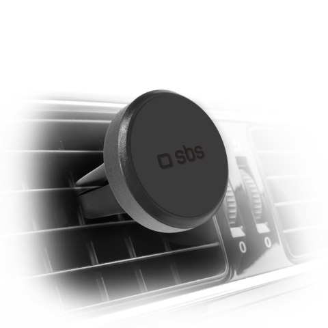 Uchwyt samochodowy magnetyczny do smartfona śr. 33 mm na kratkę nawiewu - czarny Uchwyt samochodowy magnetyczny do smartfona śr. 33 mm na kratkę nawiewu - czarny