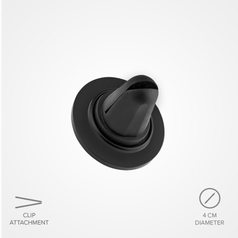 Uchwyt samochodowy magnetyczny na smartfona śr. 40 mm na kratkę nawiewu - czarny Uchwyt samochodowy magnetyczny na smartfona śr. 40 mm na kratkę nawiewu - czarny