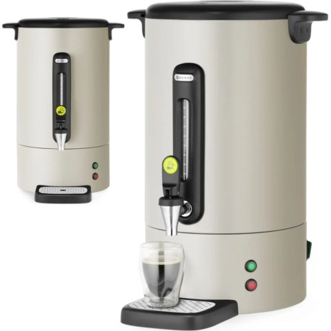 Zaparzacz do kawy z kranem ociekaczem 14 l 1750 W - jasnoszary Zaparzacz do kawy z kranem ociekaczem 14 l 1750 W - jasnoszary