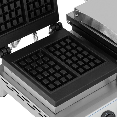 Gofrownica prostokątna podwójna na 4 gofry belgijskie 2 x 1500 W Gofrownica prostokątna podwójna na 4 gofry belgijskie 2 x 1500 W