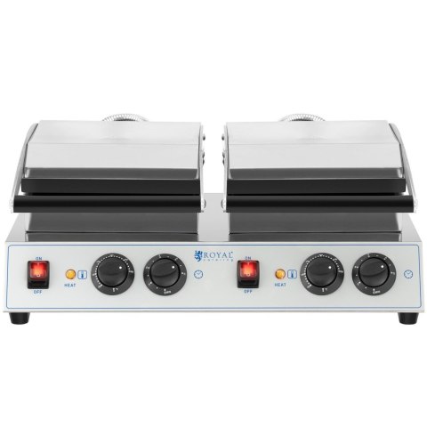 Gofrownica prostokątna podwójna na 4 gofry belgijskie 2 x 1500 W Gofrownica prostokątna podwójna na 4 gofry belgijskie 2 x 1500 W