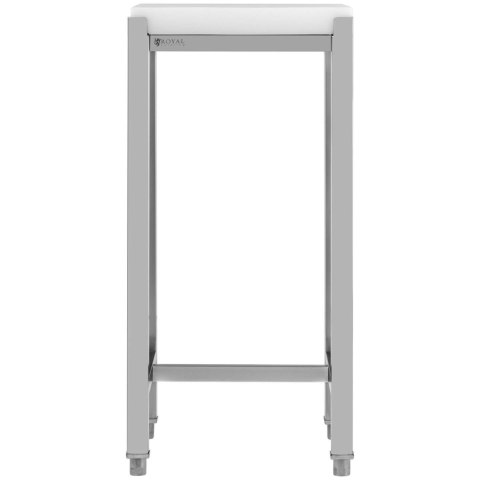 Kloc masarski rozbiorowy z polietylenu na stalowej podstawie 40 x 40 x 88 cm Kloc masarski rozbiorowy z polietylenu na stalowej podstawie 40 x 40 x 88 cm
