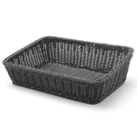 Kosz ekspozycyjny na pieczywo chleb skośny prostokątny czarny 400x300x120 mm - Hendi 426661 Kosz ekspozycyjny na pieczywo chleb skośny prostokątny czarny 400x300x120 mm - Hendi 426661