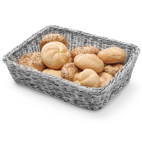 Kosz ekspozycyjny na pieczywo chleb skośny prostokątny szary 400x300x120 mm - Hendi 426661 Kosz ekspozycyjny na pieczywo chleb skośny prostokątny szary 400x300x120 mm - Hendi 426661