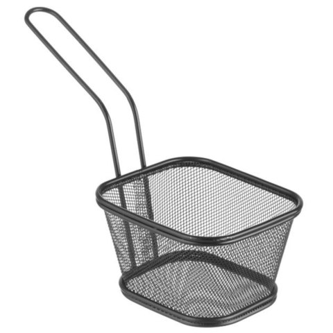 Koszyk do serwowania smażonych przekąsek frytek z uchwytem czarny 130x115x80 mm - Hendi 425695 Koszyk do serwowania smażonych przekąsek frytek z uchwytem czarny 130x115x80 mm - Hendi 425695