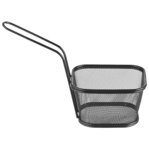 Koszyk do serwowania smażonych przekąsek frytek z uchwytem czarny 130x115x80 mm - Hendi 425695 Koszyk do serwowania smażonych przekąsek frytek z uchwytem czarny 130x115x80 mm - Hendi 425695