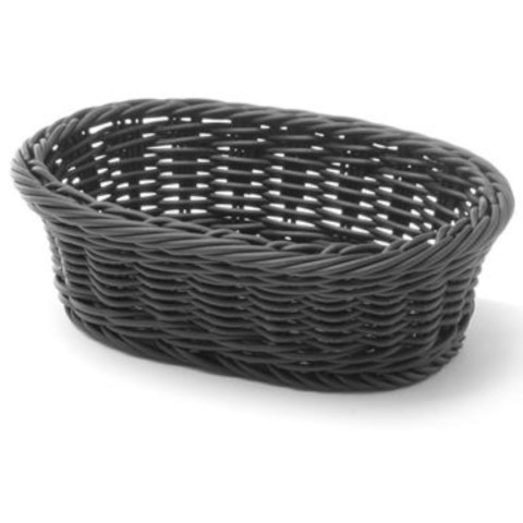 Koszyk na pieczywo owalny polipropylenowy czarny 190x120x60 mm - Hendi 426777 Koszyk na pieczywo owalny polipropylenowy czarny 190x120x60 mm - Hendi 426777