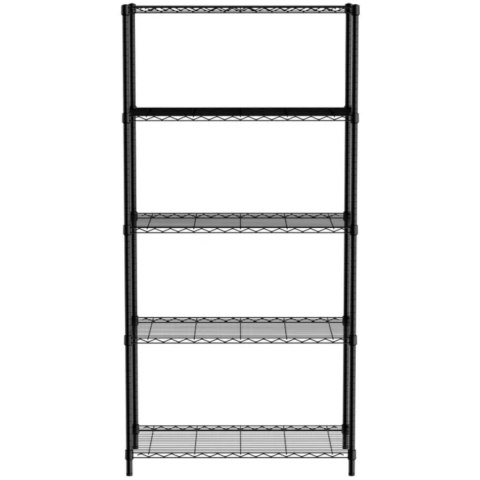 Regał magazynowy skręcany 5 półkowy czarny 91x45x183 cm - Hendi 812990 Regał magazynowy skręcany 5 półkowy czarny 91x45x183 cm - Hendi 812990