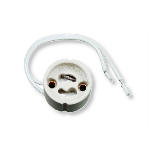 Oprawka Ceramiczna Gniazdo GU10 Przewód PVC V-TAC VT-7888 Oprawka Ceramiczna Gniazdo GU10 Przewód PVC V-TAC VT-7888