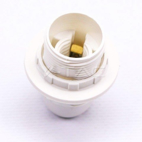 Oprawka E14 V-TAC Biała z nakrętką Oprawka E14 V-TAC Biała z nakrętką