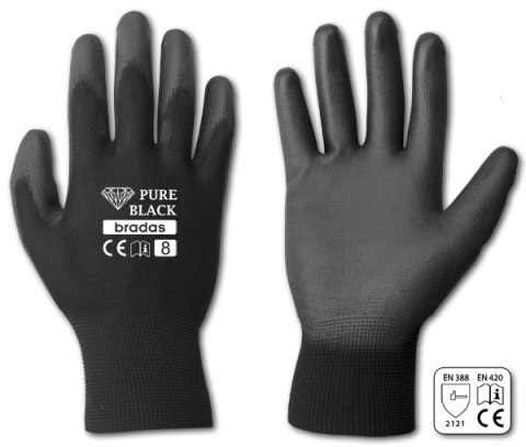 RĘKAWICE ROBOCZE PURE BLACK ROZ. 9/BS RĘKAWICE ROBOCZE PURE BLACK ROZ. 9/BS