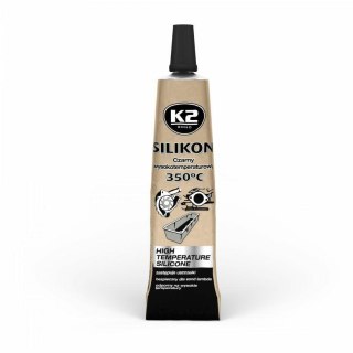 K2 SILIKON CZARNY LUZ 21G WYSOKOTEMPERATUROWY +350st PŁYNNA USZCZELKA