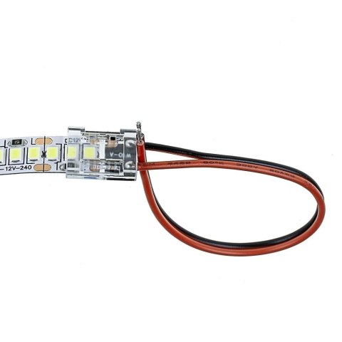 Konektor Złączka Taśm LED V-TAC Przeźroczysta Z przewodami Gęste/Zwykłe/COB 8mm Konektor Złączka Taśm LED V-TAC Przeźroczysta Z przewodami Gęste/Zwykłe/COB 8mm