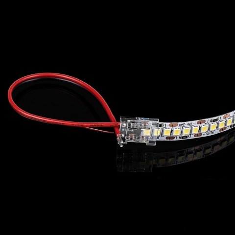 Konektor Złączka Taśm LED V-TAC Przeźroczysta Z przewodami Gęste/Zwykłe/COB 8mm Konektor Złączka Taśm LED V-TAC Przeźroczysta Z przewodami Gęste/Zwykłe/COB 8mm