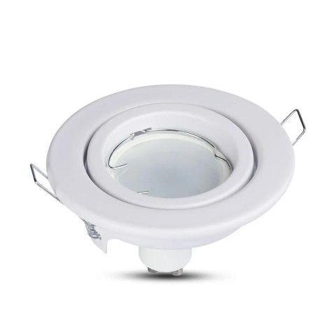 Oczko V-TAC GU10 Okrągłe Ruchome Białe VT-7227RD-WH Oczko V-TAC GU10 Okrągłe Ruchome Białe VT-7227RD-WH