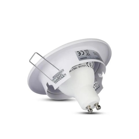 Oczko V-TAC GU10 Okrągłe Ruchome Białe VT-7227RD-WH Oczko V-TAC GU10 Okrągłe Ruchome Białe VT-7227RD-WH