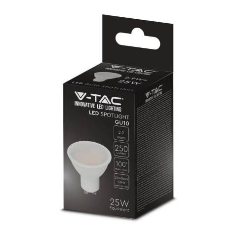 Żarówka LED V-TAC 2,9W GU10 VT-2333 3000K 250lm Żarówka LED V-TAC 2,9W GU10 VT-2333 3000K 250lm