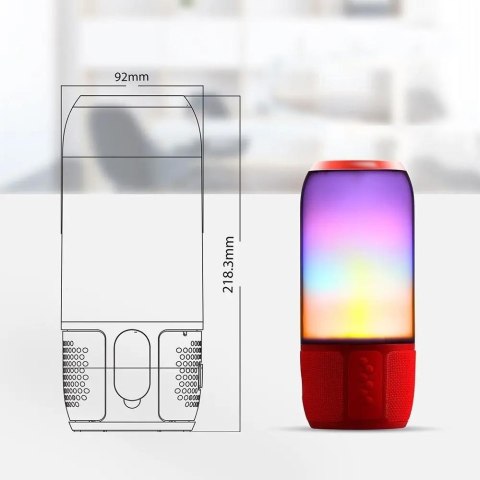 Bezprzewodowy inteligentny głośnik LED V-TAC z technologią Bluetooth 2x3W USB Micro SD Czerwony VT-7456 Bezprzewodowy inteligentny głośnik LED V-TAC z technologią Bluetooth 2x3W USB Micro SD Czerwony VT-7456