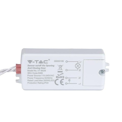 Czujnik Ruchu na Drzwi max.200W V-TAC VT-8026 Czujnik Ruchu na Drzwi max.200W V-TAC VT-8026
