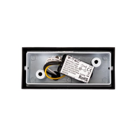 Kinkiet Ścienny V-TAC GU10 Aluminium Kwadrat Czarny Góra Dół IP44 VT-7652 Kinkiet Ścienny V-TAC GU10 Aluminium Kwadrat Czarny Góra Dół IP44 VT-7652