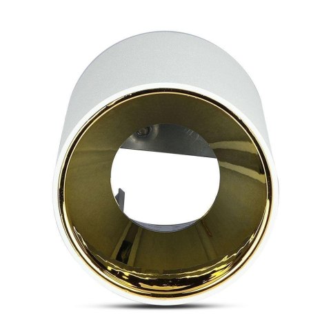 Oprawa Sufitowa V-TAC GU10 Okrągła Natynkowa Tuba Biały+Złoty 80x140mm VT-882-R 3 Lata Gwarancji Oprawa Sufitowa V-TAC GU10 Okrągła Natynkowa Tuba Biały+Złoty 80x140mm VT-882-R 3 Lata Gwarancji