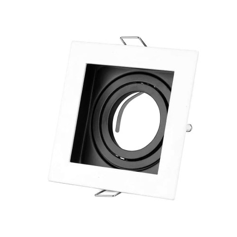 Oczko V-TAC Aluminiowe GU10 Kwadrat Białe/Czarne VT-781SQ-WH Oczko V-TAC Aluminiowe GU10 Kwadrat Białe/Czarne VT-781SQ-WH