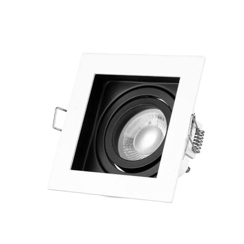 Oczko V-TAC Aluminiowe GU10 Kwadrat Białe/Czarne VT-781SQ-WH Oczko V-TAC Aluminiowe GU10 Kwadrat Białe/Czarne VT-781SQ-WH