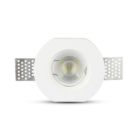 Oczko V-TAC GIPS GU10 Wpuszczane Okrągłe Białe fi.140 Białe VT-764 Oczko V-TAC GIPS GU10 Wpuszczane Okrągłe Białe fi.140 Białe VT-764