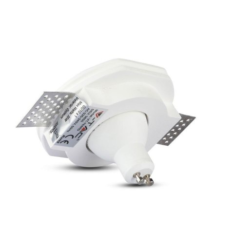 Oczko V-TAC GIPS GU10 Wpuszczane Okrągłe Białe fi.140 Białe VT-764 Oczko V-TAC GIPS GU10 Wpuszczane Okrągłe Białe fi.140 Białe VT-764