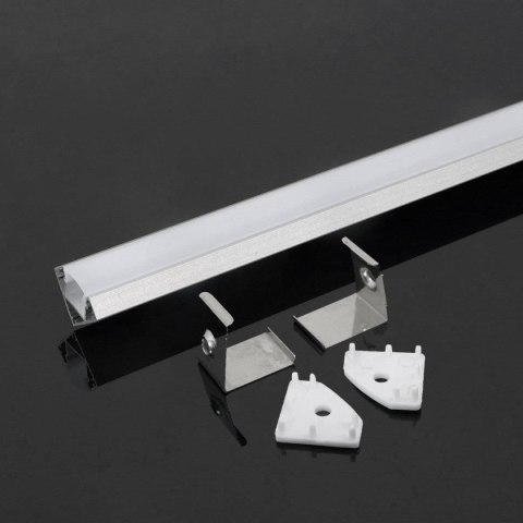 Profil Aluminiowy V-TAC 2mb Anodowany, Klosz Mleczny, Kątowy VT-8114 Profil Aluminiowy V-TAC 2mb Anodowany, Klosz Mleczny, Kątowy VT-8114