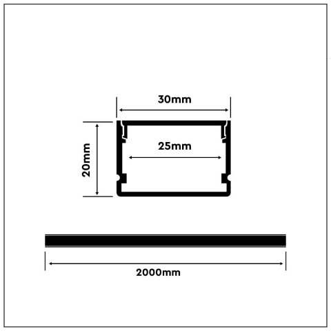 Profil Aluminiowy V-TAC 2mb Anodowany, Klosz Mleczny, Na dwie taśmy VT-8118 5 Lat Gwarancji Profil Aluminiowy V-TAC 2mb Anodowany, Klosz Mleczny, Na dwie taśmy VT-8118 5 Lat Gwarancji