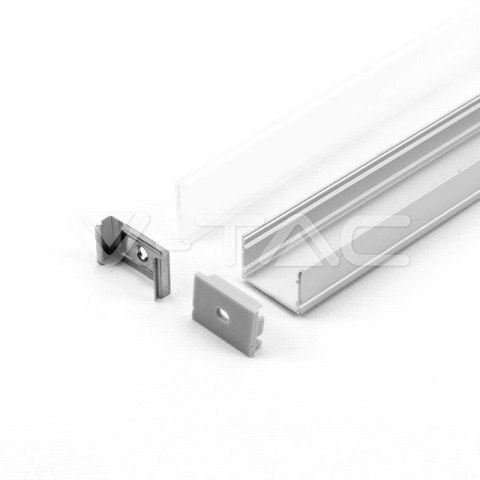 Profil Aluminiowy V-TAC 2mb Anodowany, Klosz Mleczny, Na dwie taśmy VT-8118 5 Lat Gwarancji Profil Aluminiowy V-TAC 2mb Anodowany, Klosz Mleczny, Na dwie taśmy VT-8118 5 Lat Gwarancji