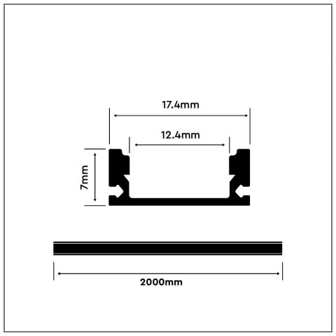 Profil Aluminiowy V-TAC 2mb Anodowany, Klosz Mleczny VT-8113 Profil Aluminiowy V-TAC 2mb Anodowany, Klosz Mleczny VT-8113