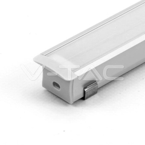 Profil Aluminiowy V-TAC 2mb Anodowany, Klosz Mleczny, Wpuszczany, Na dwie taśmy VT-8119 5 Lat Gwarancji Profil Aluminiowy V-TAC 2mb Anodowany, Klosz Mleczny, Wpuszczany, Na dwie taśmy VT-8119 5 Lat Gwarancji