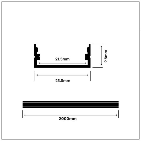 Profil Aluminiowy V-TAC 2mb Biały, Klosz Mleczny, Na dwie taśmy VT-8108-W 5 Lat Gwarancji Profil Aluminiowy V-TAC 2mb Biały, Klosz Mleczny, Na dwie taśmy VT-8108-W 5 Lat Gwarancji