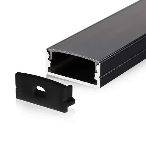 Profil Aluminiowy V-TAC 2mb Czarny Klosz Czarny, Na dwie taśmy VT-8108 Profil Aluminiowy V-TAC 2mb Czarny Klosz Czarny, Na dwie taśmy VT-8108