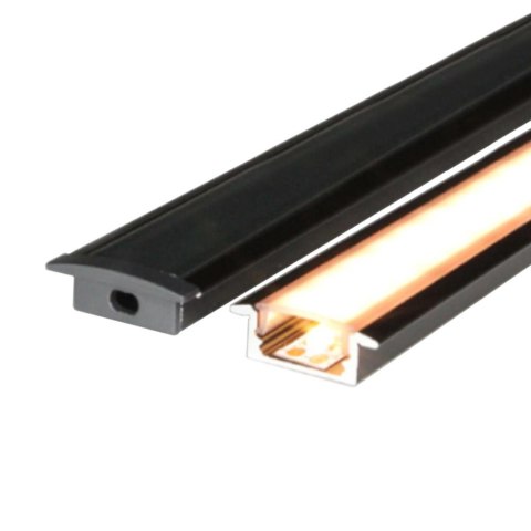 Profil Aluminiowy V-TAC 2mb Czarny, Klosz Czarny, Wpuszczany VT-8106 Profil Aluminiowy V-TAC 2mb Czarny, Klosz Czarny, Wpuszczany VT-8106