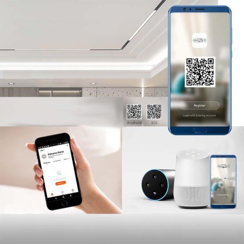 Oprawa Szynosystem SMART 48V V-TAC 20W LED CCT 90st SMART WiFi TRACKLIGHT Czarna VT-3620 2700K-6400K 2100lm 3 Lata Gwarancji Oprawa Szynosystem SMART 48V V-TAC 20W LED CCT 90st SMART WiFi TRACKLIGHT Czarna VT-3620 2700K-6400K 2100lm 3 Lata Gwarancji