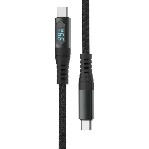 Przewód Type C do Typ C USB V-TAC 1Mb Czarny High Speed LCD 100W VT-5303 Przewód Type C do Typ C USB V-TAC 1Mb Czarny High Speed LCD 100W VT-5303