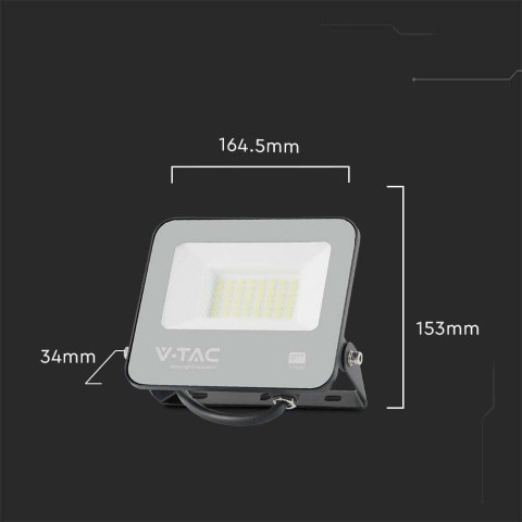 Projektor LED V-TAC 30W 185Lm/W Czarny VT-4435 6500K 5550lm Projektor LED V-TAC 30W 185Lm/W Czarny VT-4435 6500K 5550lm