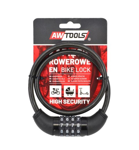 AWTOOLS ZAPIĘCIE ROWEROWE 8x65cm SZYFR AWTOOLS ZAPIĘCIE ROWEROWE 8x65cm SZYFR