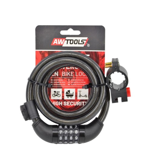 AWTOOLS ZAPIĘCIE ROWEROWE fi 12 x 150cm SZYFR AWTOOLS ZAPIĘCIE ROWEROWE fi 12 x 150cm SZYFR
